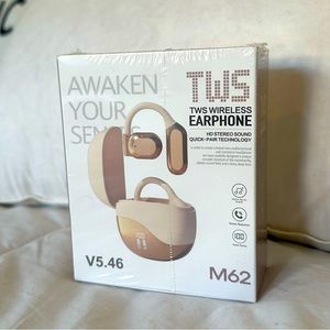 NEW IPX7 Wireless Earbuds Bluetooth Headphones | Champagne | Waterproof/Over-Ear